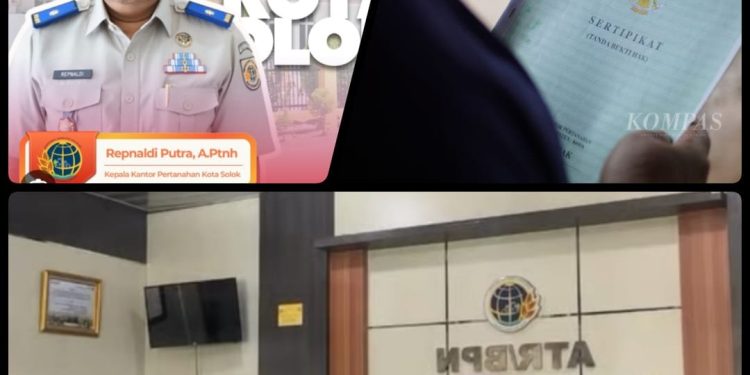 Kepala ATR BPN Kota Solok Imbau Warga Hindari Calo Dalam Urusan Sertifikat Tanah