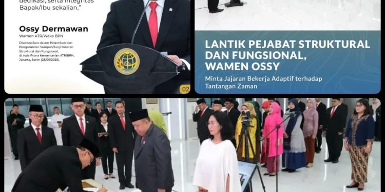 Wamen ATR BPN Lantik 28 Pejabat Struktural dan Fungsional
