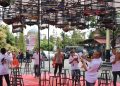 Ratusan Burung Berkicau di Halaman Polres Pasbar dalam Lomba Bird Cup 1