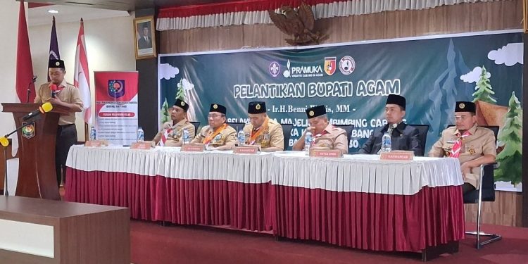Ketua DPRD Hadiri Pelantikan Bupati Agam Sebagai Ketua Mabicab Pramuka Agam