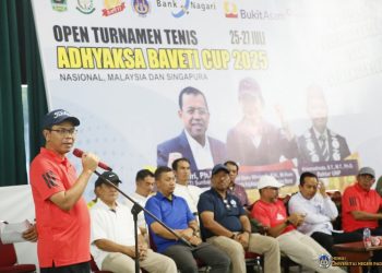 Kolaborasi UNP, Kejaksaan, Bank Nagari dan BAVETI Gelar Turnamen Tenis Internasional