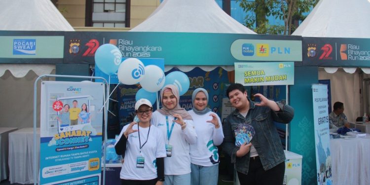 Internet Andal ICONNET Hadir di Riau Bhayangkara Run 2025 Melalui Booth PLN Icon Plus