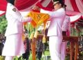 Pimpin Pengibaran Bendera HUT RI ke-80 di Pulang Pisau oleh Bupati Ahmad Rifa’i