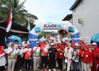 Sosialisasi Program RAME ICONNET di Desa Tanjung Saba dalam Event 17 Agustus