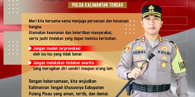 Imbauan Kapolres untuk Warga Pulang Pisau Jaga Persatuan dan Kedamaian