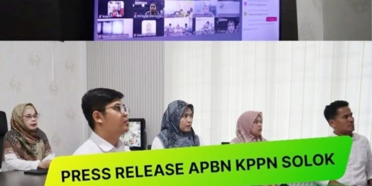 ATR BPN Kantah Kota Solok Hadiri Rilis Pers APBN dan Evaluasi Anggaran Semester I 2025 di KPPN Solok