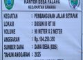 Pj. Kades Falahu Diduga Rangkap Peran Sebagai Pelaksana Pekerjaan Berbagai Proyek Desa