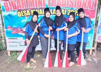 Tim Putri Lapas Muara Enim Menang di Lomba Bidar Mini Danau Cecuho
