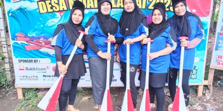 Tim Putri Lapas Muara Enim Menang di Lomba Bidar Mini Danau Cecuho