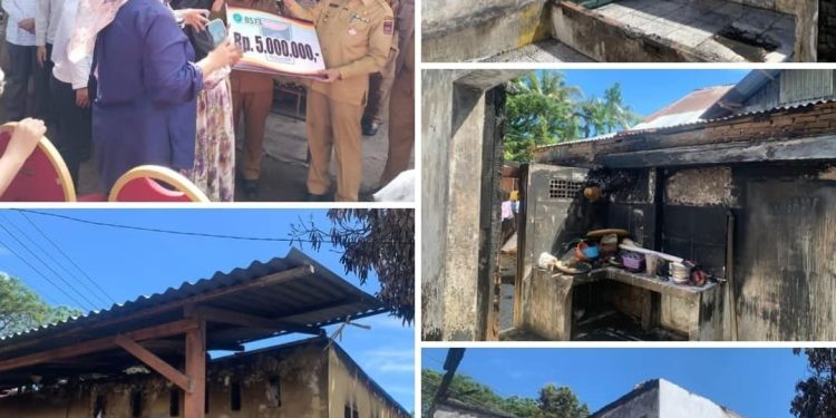Wawako Maigus Serahkan Bantuan untuk Korban Kebakaran di Lapai