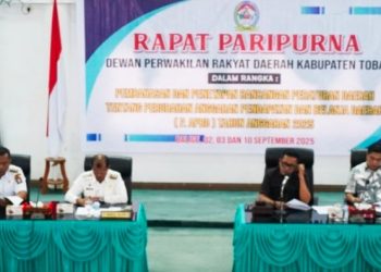 Rapat Paripurna DPRD Toba Bahas Ranperda R-APBD 2025, Pendapatan dan Belanja Daerah Naik