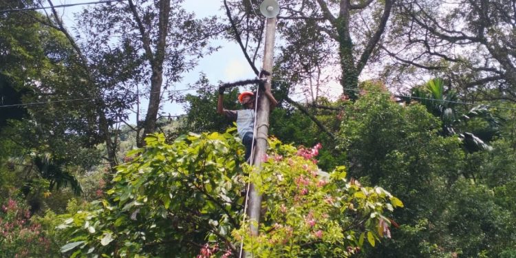 Perkuat Kualitas Layanan, Pemeliharaan Fiber Optik Dilakukan di Sijunjung