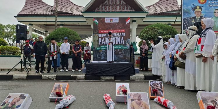 Bukittinggi Gelar Car Free Day untuk Palestina, Wawako Ibnu Asis Pimpin Aksi Solidaritas Kemanusiaan