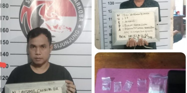 Dua Pengedar Sabu Ditangkap Oleh Satresnarkoba di Muaro Bodi Sijunjung