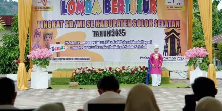 Lomba Bertutur Dinas Perpustakaan Solok Selatan Cetak Generasi Cinta Baca dan Budaya