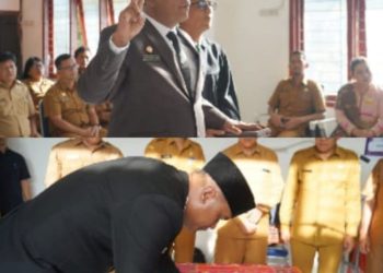 Pelantikan Paber Napitupulu sebagai Penjabat Sekda Kabupaten Toba oleh Bupati Toba
