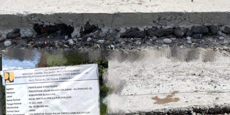Preservasi Jalan Nasional Diduga Tidak Optimal: Rigid Beton di Sijunjung Ada Indikasi Kecurangan