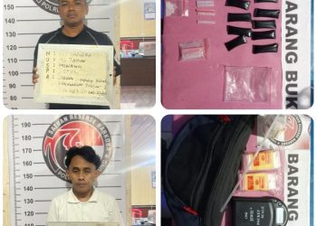 Satresnarkoba Sijunjung Tangkap Dua Pengedar Narkoba di Palaluar