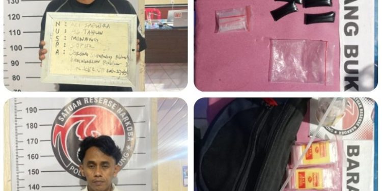 Satresnarkoba Sijunjung Tangkap Dua Pengedar Narkoba di Palaluar
