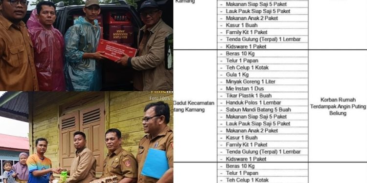 Dinsos Agam Salurkan Bantuan untuk Korban Bencana Alam