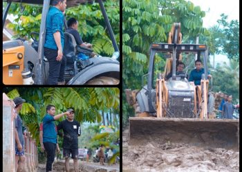 Tinjau dan Ikut Pembersihan Pasca Banjir oleh Wako