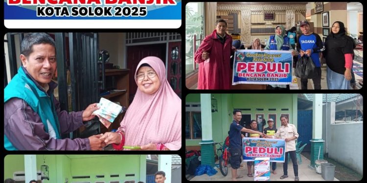 Pendamping Koperasi Kota Solok Salurkan Bantuan untuk Warga Terdampak Banjir