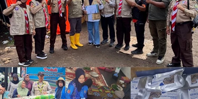 IWAPI dan Pramuka Kwarcab Sawahlunto Berikan Bantuan Bencana ke Solok dan Tanah Datar
