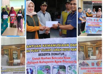 DPP TKS dan IKLA Bengkalis Salurkan Bantuan untuk Masyarakat Terdampak Bencana di Palupuah