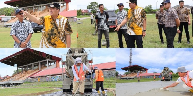 Tinjau GOR Rawang, Wali Kota Pariaman Periksa Progres Jalur Jogging