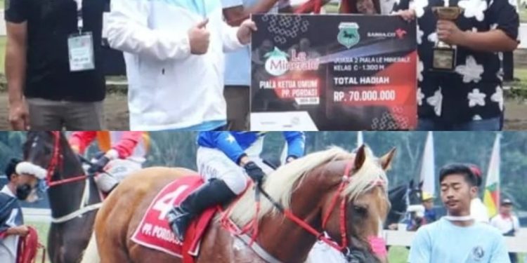 Kuda Syam Wakas Sawahlunto Bersaing di Kelas C 1.600 Meter Melawan Kuda Pulau Jawa